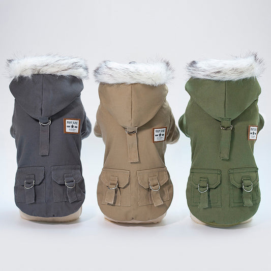 Lightweight Dog Jacket - Grey/Khaki/MilitaryGreen