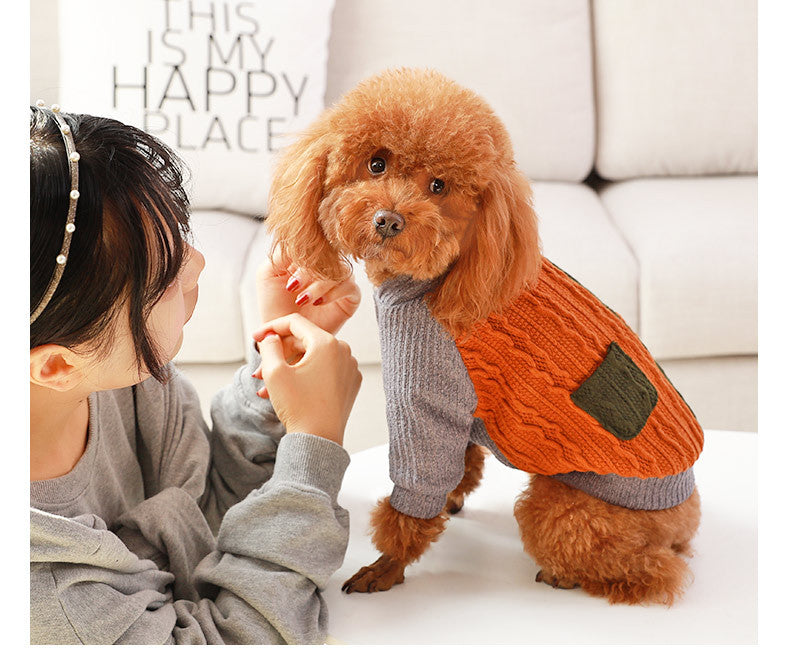 Faux Fur Lined Dog Sweater