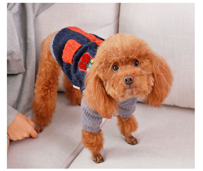 Faux Fur Lined Dog Sweater