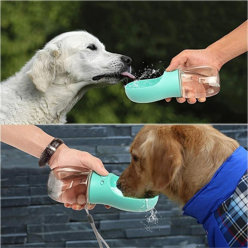 Portable Dog Water Bottle - Blue/Pink/White